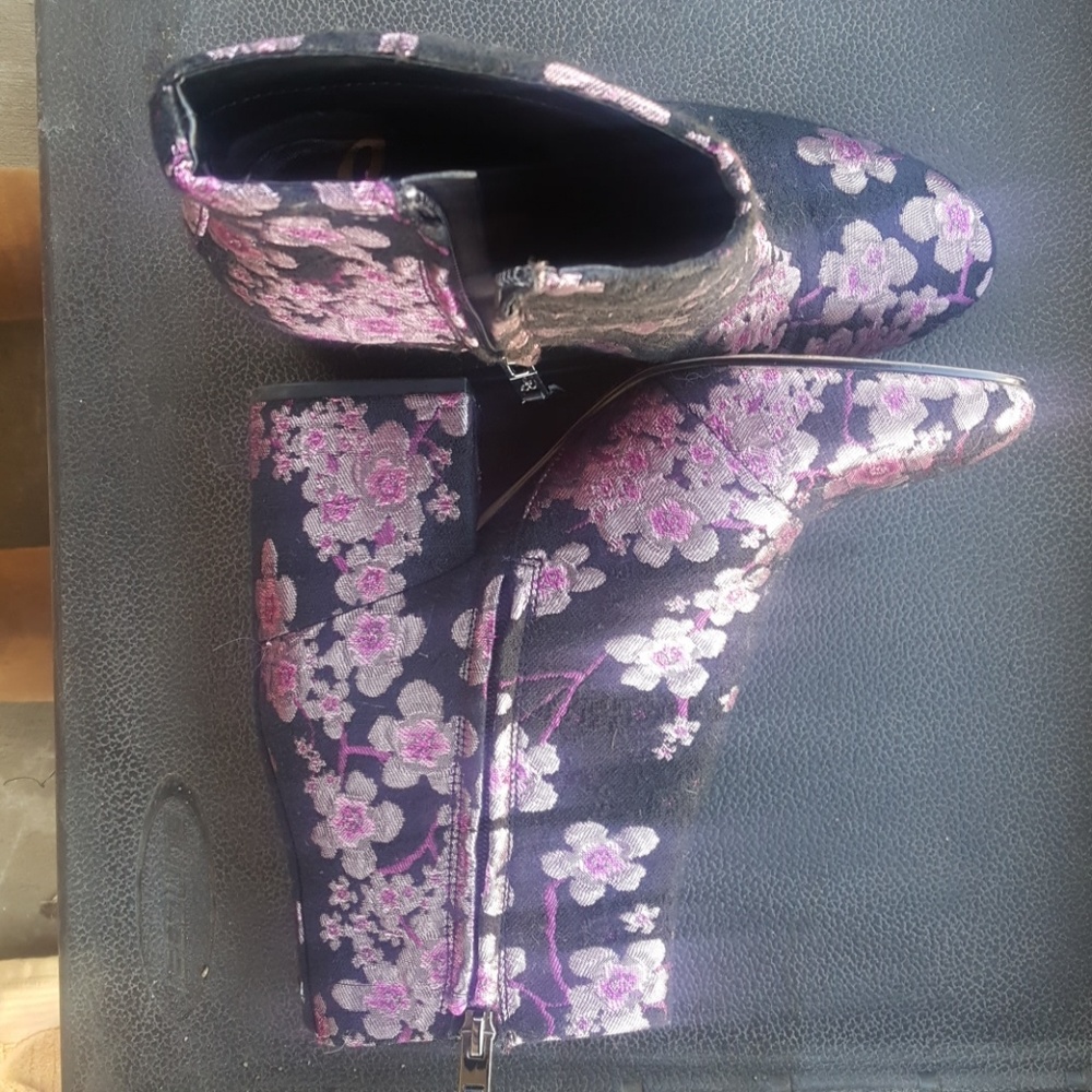 Sam Edelman brocade embroidered ankle boots